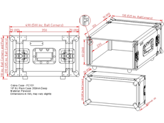 Cobra 4U 19-Inch Rack Case 350mm Deep – Removable Lids, Strong Plywood Build